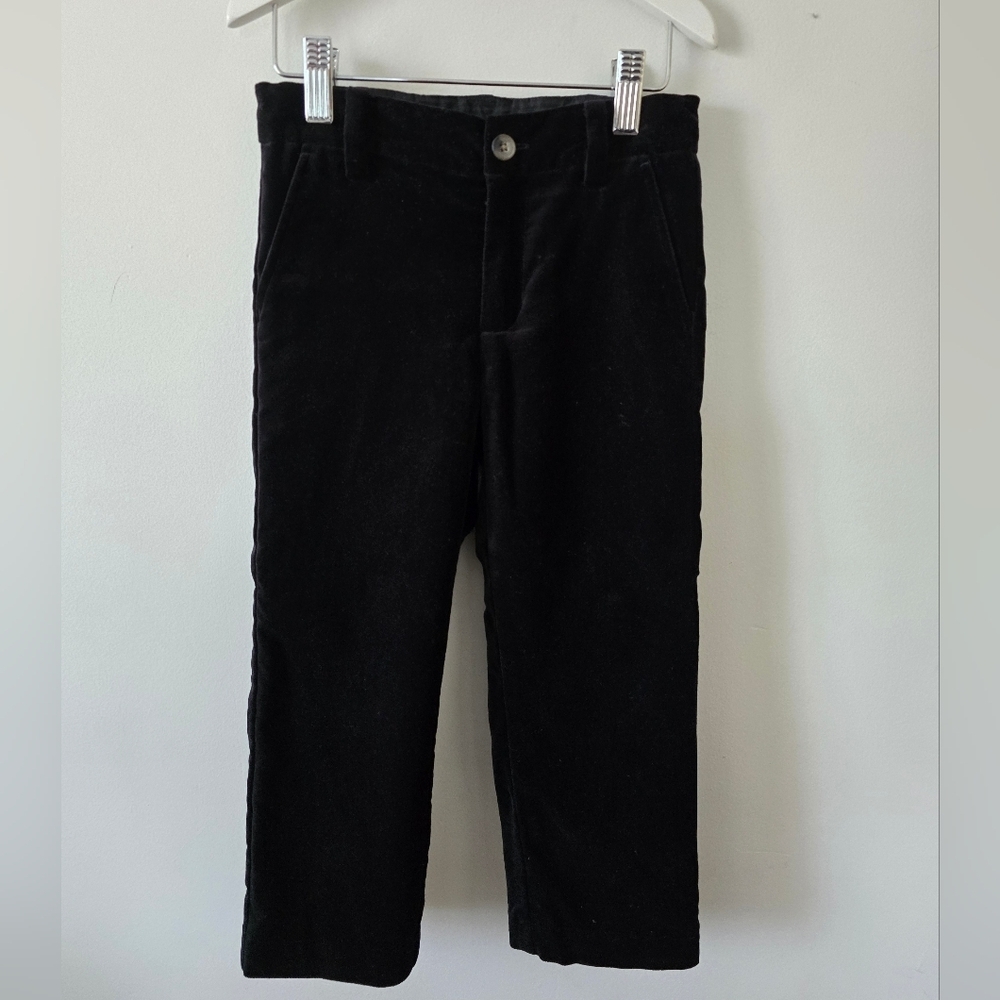 Janie and Jack Boys Velvet Dress Pants Black Size 4